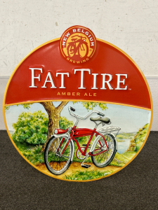 New Belgium Brewing &ldquo;Fat Tire&rdquo; Metal Sign