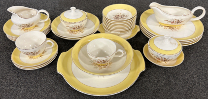 Cunningham and Picket, Inc. Hand Decorated China Dish Set “Sunglow”