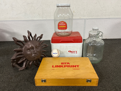 ETA Link Print, Glass Jug and Jar, Baseball, Cooler and Sun Decor