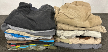 Men&rsquo;s Clothing: Cargo Pants and Shorts as Well as T-Shirts - Pants and Shorts Sizes: 34-36 Shirts: Sizes Large/ XL