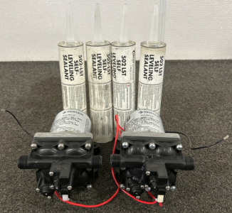 2-Shurflo Water Pumps and (4) Tubes of Self-Leveling Sealant