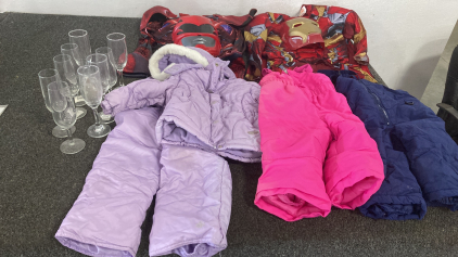 Power Ranger Costume, Iron Man Costume, 3 Coveralls, One Matching Coat, 9 Glasses