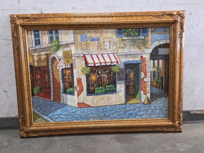Antique Gold-Framed Painting