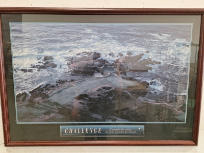 Golf Course Painting - Quoted "Challenge: The Harder The Course, The More Rewarding The Triumph"