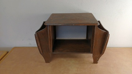 Vintage Wood Magazine Rack