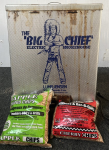 The Big Chief Electric Smokehouse w/ Apple and Cherry Chips