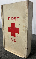 Vintage Wood/ Metal First Aid Kit Case - 2