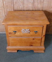 2-Drawer Wood Nightstand