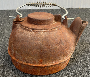 Vintage Cast Iron Kettle Pot