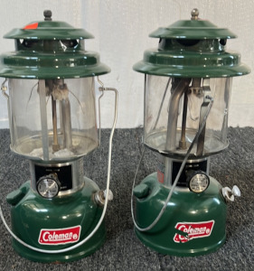 2 Coleman Twin Mantle Lanterns