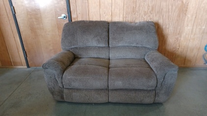 Brown Reclining Loveseat Sofa