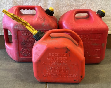 (3) Gas Cans 5 Gal and 2.5 Gal