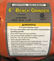 6” Bench Grinder (Works) - 2