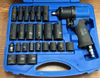 (2) Blue Power Cornwell Air Compressed Socket Gun w/ Sockets - 3