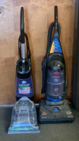 Bissell Cleanview Bagless Duel Edge Cleaning Vacuum (Brissell does not turn on) w/ Dirt Devil Quick and Light Carpet Cleaner (Dirt devil does power on)