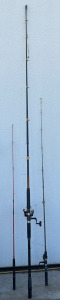 (3) Fishing Poles, Deep Sea Ugly Stik, Vintage Pole and Shakespeare E-z Cast