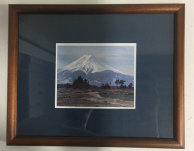 Framed Eisaku Wada &ldquo;Mt. Fuji in Early Spring&rdquo; Oil Painting