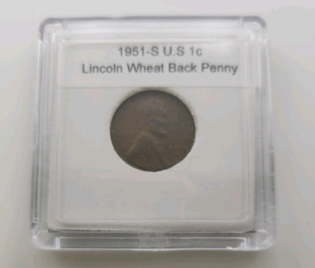 1951 S U.S 1C Lincoln Wheat Back Penny