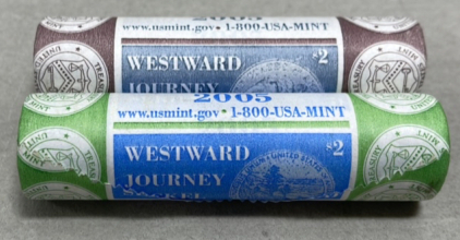 (1) Roll Of 2005 Nickels, Liberty Profile On Front, Ocean In View Of The Joy On Rear… (1) Roll Of 2005 Nickels, Liberty profile On Front, Buffalo On Rear