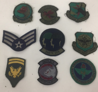 (9) Original Vintage Vietnam US Air Force Air Force Corps Patches Including Military Airlift Command Patch!!