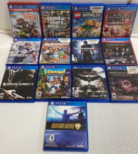 (13) Assorted PlayStation 4 Video Games