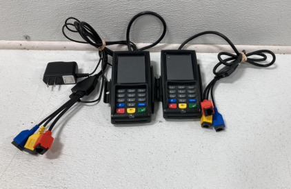 (2) Pax S300 Series Credit/Debit Machines (1) With Power Supply (1) Without Power Supply