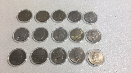 (15) 1972-1978 UsS Dwight D. Eisenhower Dollar Coins