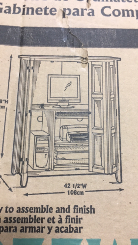 Chaparral Furniture Real Wood Montecito Computer Armoire