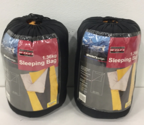 (2) Glacier’s Edge Moderate Weather 1.36kg 75” x 33” Sleeping Bags