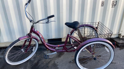 26&rdquo; Schwinn Meridian Tricycle w/ Basket (Maroon)