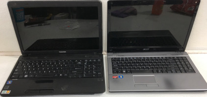 (1) Toshiba Laptop Windows 7 (1) Acer Laptop Windows 7