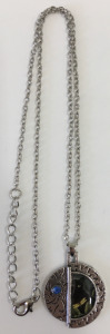 Tibetan Silver around Black Cat W/18&rdquo; Necklace