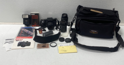 Vintage Pentax Film Camera And Accessories