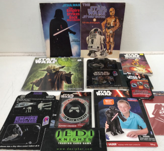 Assorted Star Wars Memorabilia Including (2) Star Wars 12-Month 2017 Calendars (3) Star Wars Taco Bell Meal Box’s & Much More!