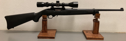 RUGER MODEL 10/22 22 LR RIFLE WITH WEAVER SCOPE AND MAGAZINE— 0012-13315; PLEASE INSPECT