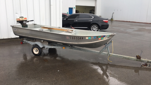 12&rsquo; Montgomery Ward Sea King Fishing With Trailer And 7.5HP Seaking Motor