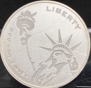 LIBERTY FREEDOM ONE TROY OUNCE .999 FINE SILVER ROUND