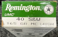 REMINGTON 40 S&W 165 GR. MC 50 ROUNDS - 4