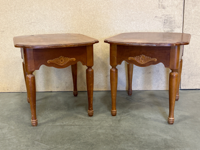 PAIR OF END TABLES- 22&rdquo;x27&rdquo;x 22.5&rdquo;; PLEASE INSPECT