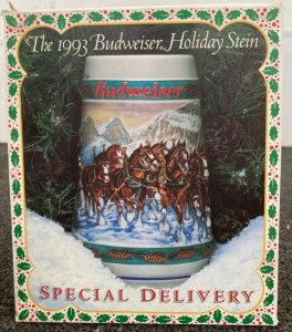 THE 1993 BUDWEISER HOLIDAY STEIN; PLEASE INSPECT