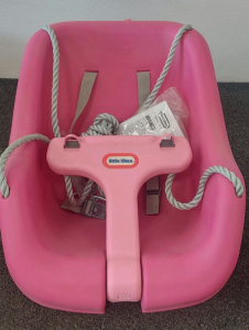 LITTLE TIKES SWING ATTACHMENT, BABY CAMPING CHAIR, PUSH POPPER TOY, VTECH LEARNING TOY, MERMAID TODDLER BED SET, PAW PATROL JUMBO CHALK SET, AND COCA-COLA PUZZLE; PLEASE INSPECT