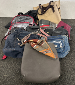 13 BAGS AND PURSES FOR EVERY OCCASION; PLEASE INSPECT