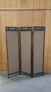 3-Panel Metal-Framed Room Divider
