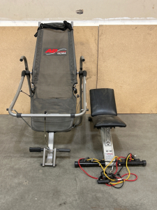 MINI MAXX WORKOUT BENCH AND AB LOUNGE ULTRA; PLEASE INSPECT