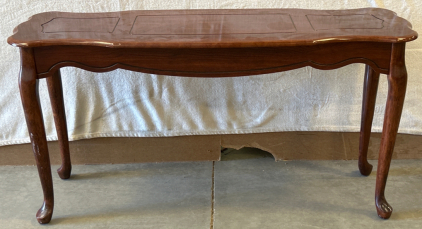 WOODEN ENTRY TABLE - 51&rdquo;x 16-1/2&rdquo;x 26&rdquo;; PLEASE INSPECT
