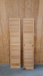 (2) Wood Closet Door Panels