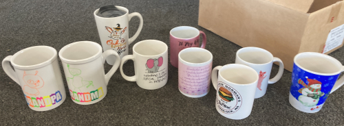 (9) COFFEE MUGS; PLEASE INSPECT