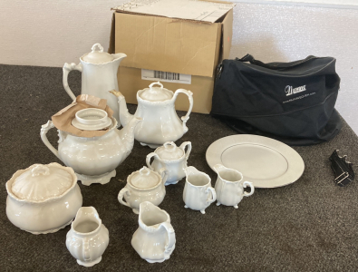 TEA SET, NUWAVE OVEN, AND PLATE; PLEASE INSPECT