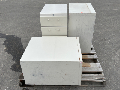 (3) 3-DRAWER ROLLING FILING CABINETS; PLEASE INSPECT