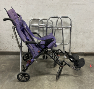 (2) MEDICAL GUARDIAN WALKERS AND CRUISER TRANSPORT CHAIR; PLEASE INSPECT